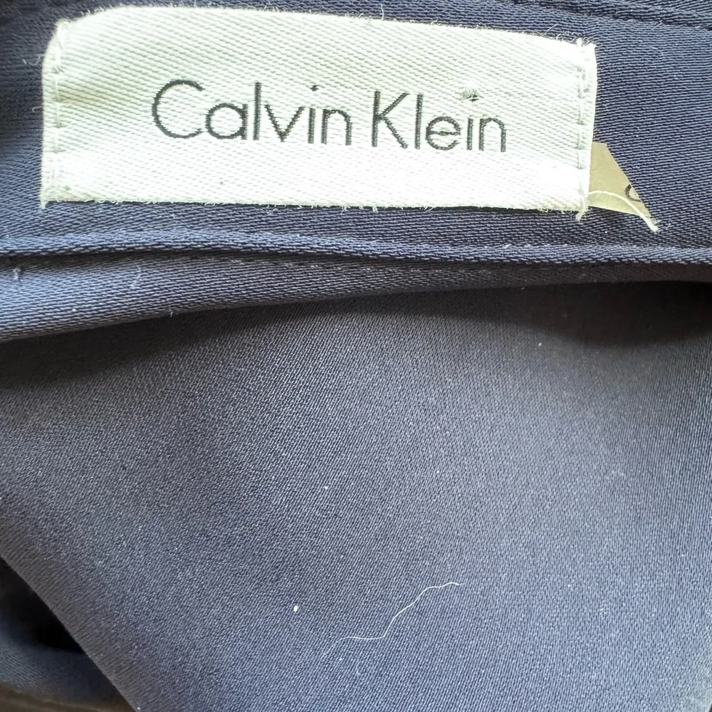 Calvin Klein Blue Cuffed Sleeve Shirt Dress - Picture 9 of 9